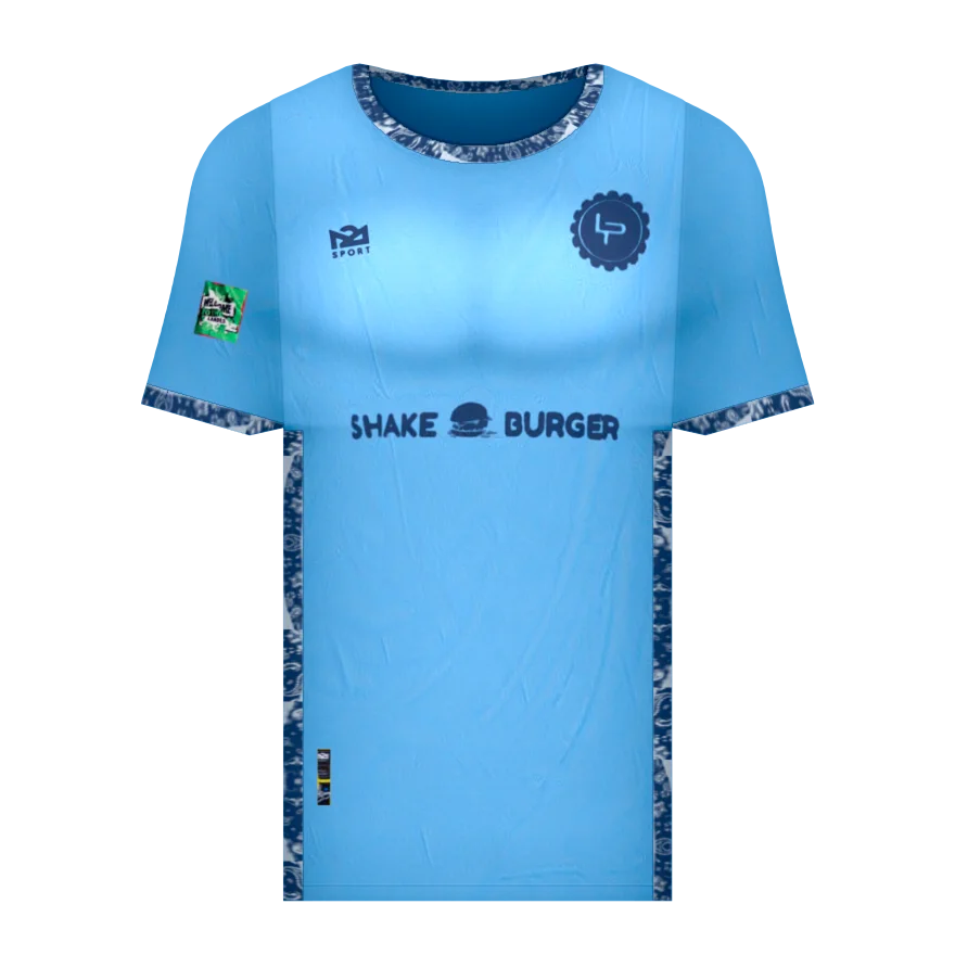 Maillot bleu ciel de Welcome to the Landes 2025, vu de face