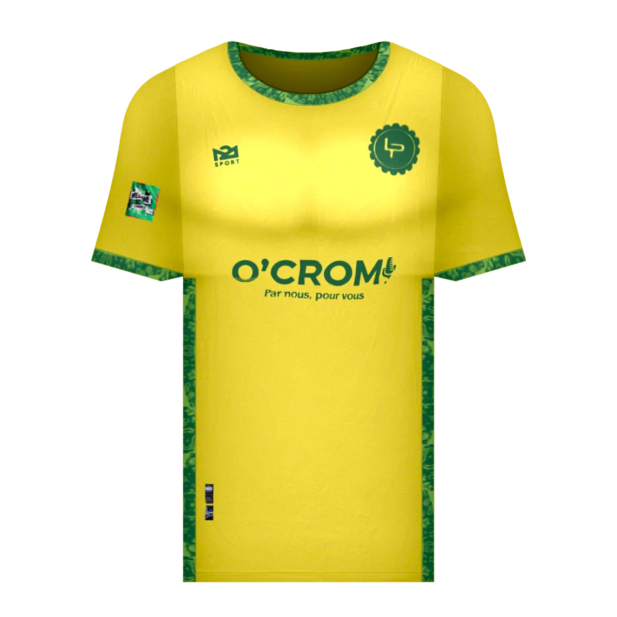 Maillot jaune et vert de Welcome to the Landes 2025, vu de face