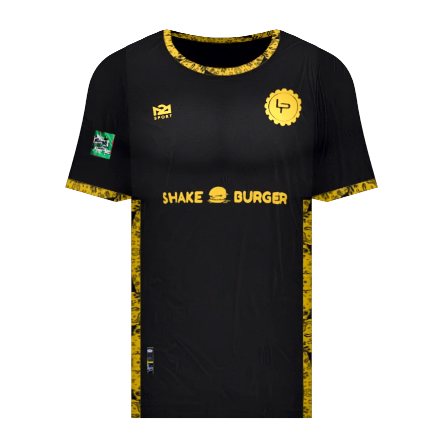 Maillot noir et jaune de Welcome to the Landes 2025, vu de face