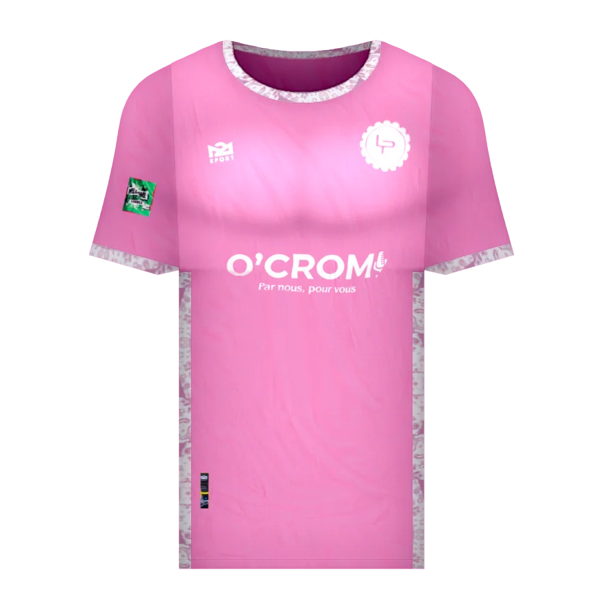 Maillot rose de Welcome to the Landes 2025, vu de face